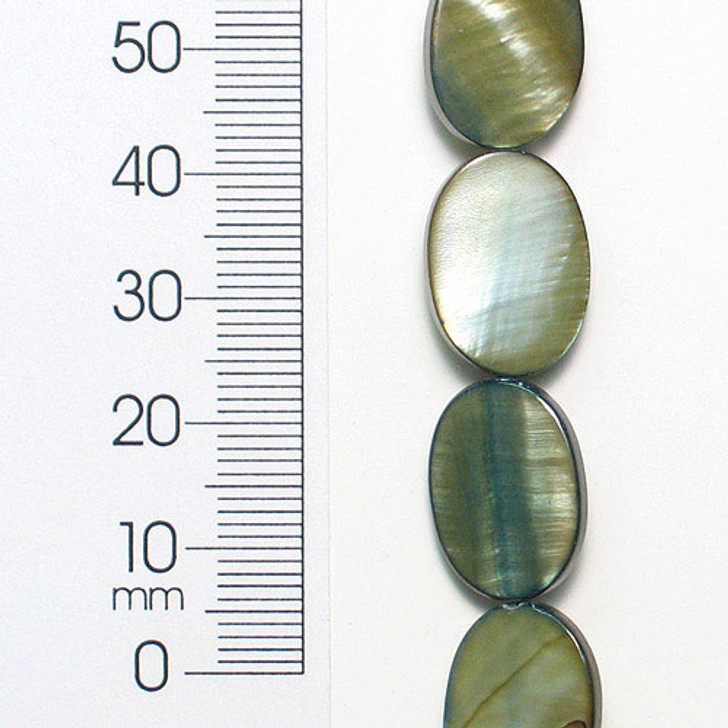 Tinted Shell Beads - Teal - 10x17mm - 2 x 8" Strand
