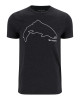 Simms M's Trout Outline T-Shirt Dark Gunmetal Heather Sz.L