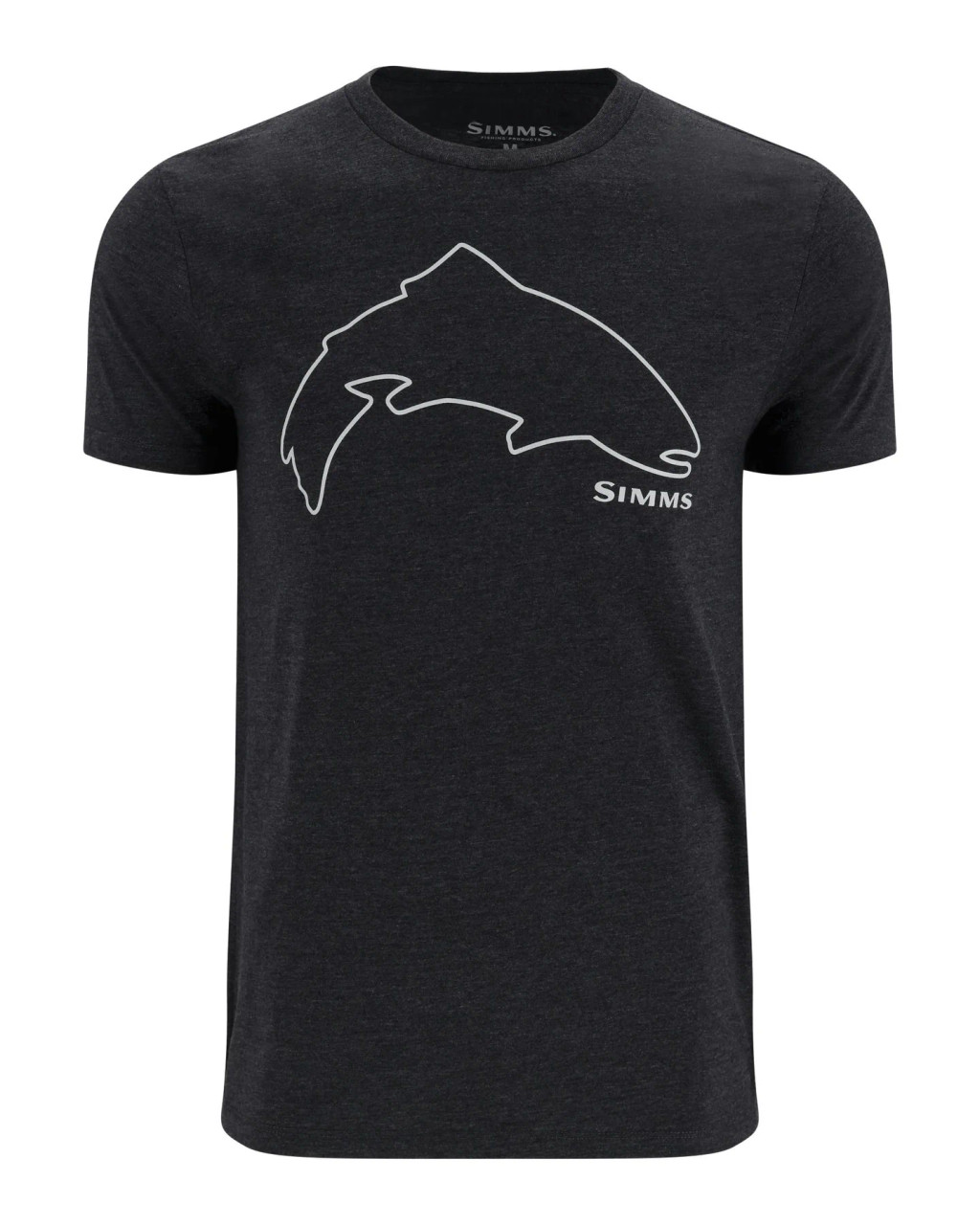 Simms M's Trout Outline T-Shirt Dark Gunmetal Heather Sz.XL