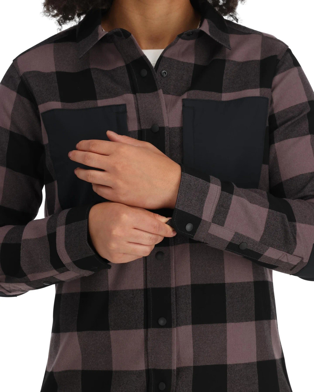 Simms W's Guide Flannel Loden Buffalo Check Sz.S