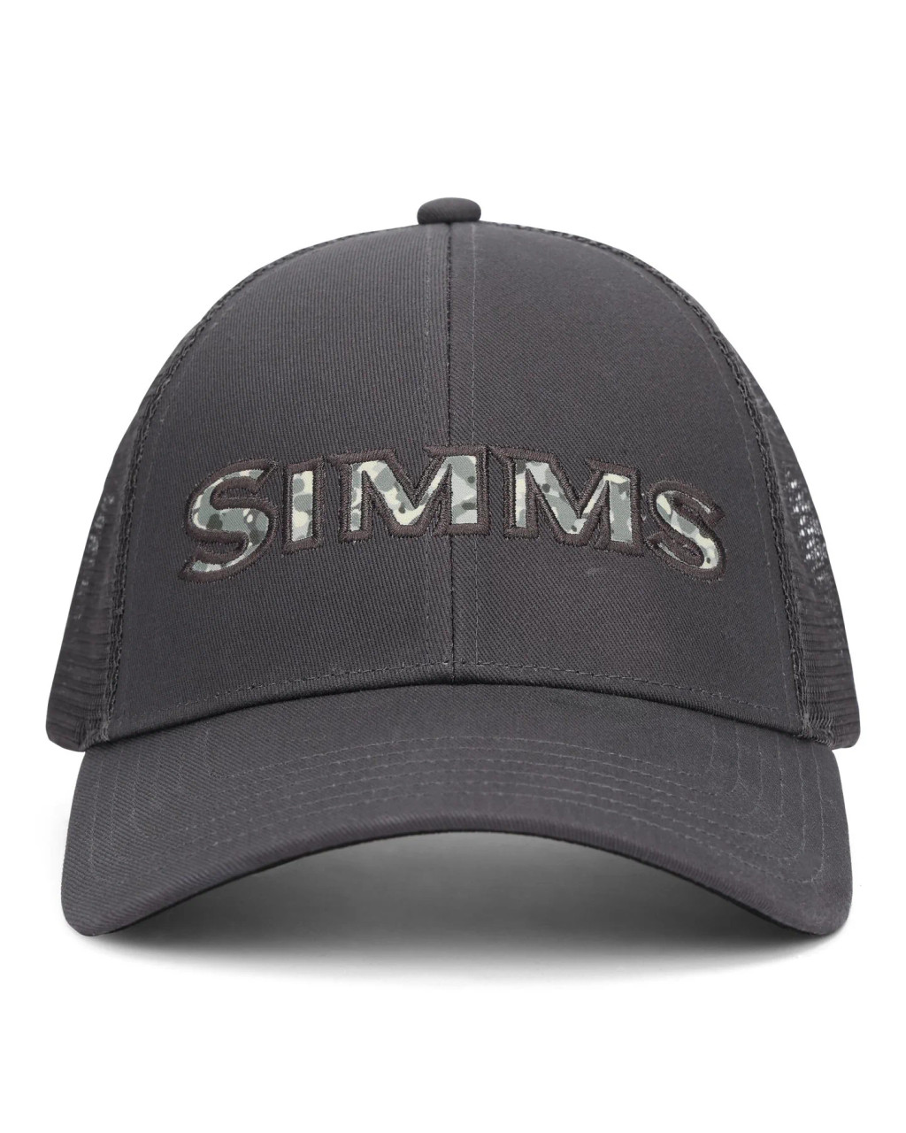 Simms Single Haul Trucker Hat Back Eddy Camo Fill Slate