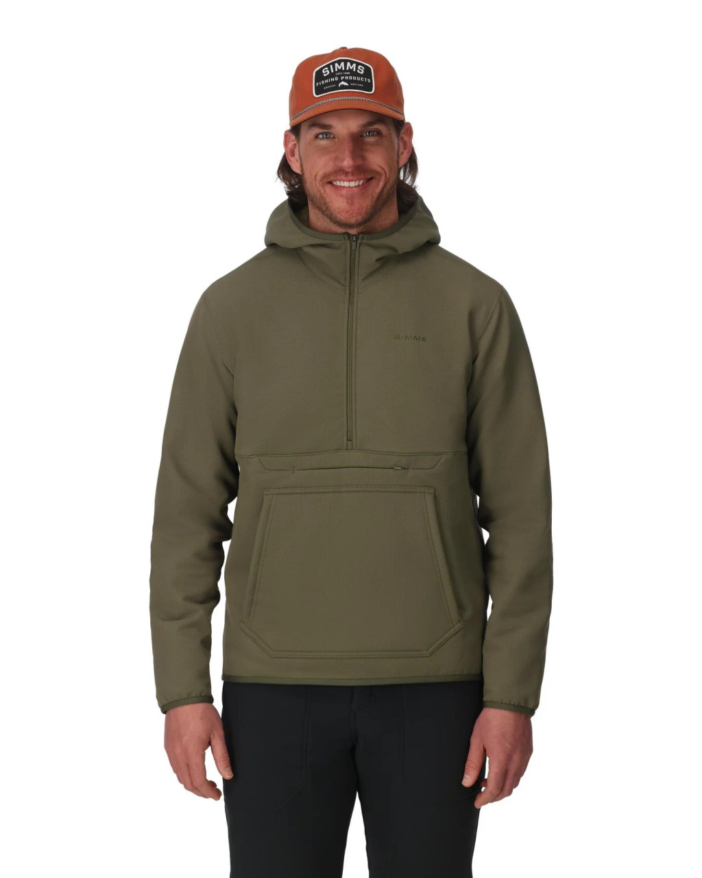 Simms M's Strata 330 Half-Zip Hoody Loden Sz.XL
