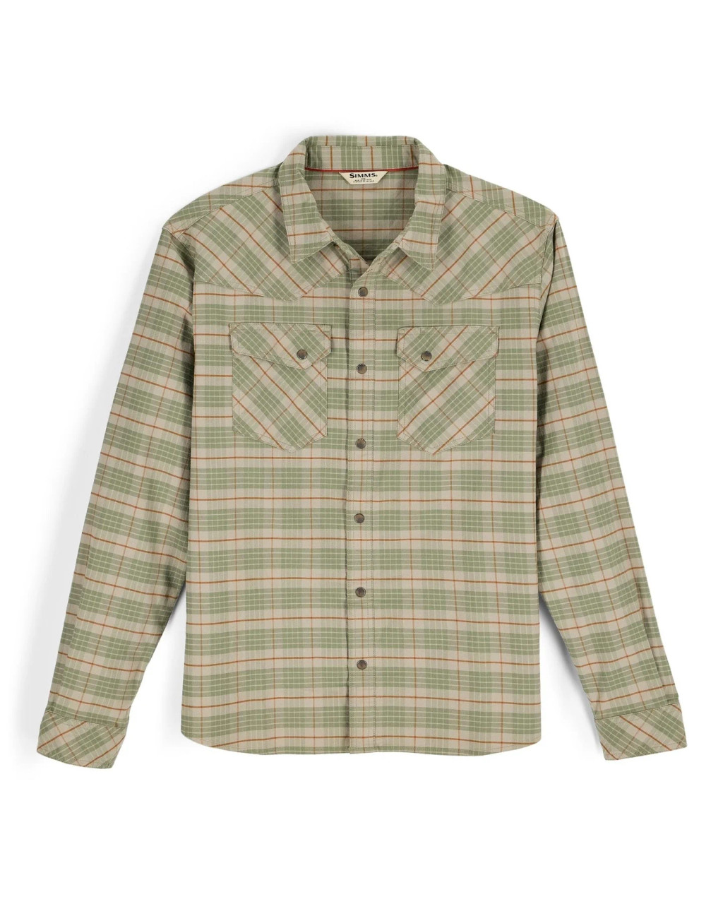 Simms M's Brackett Flannel Drummond Plaid: Stone Sz.XXL