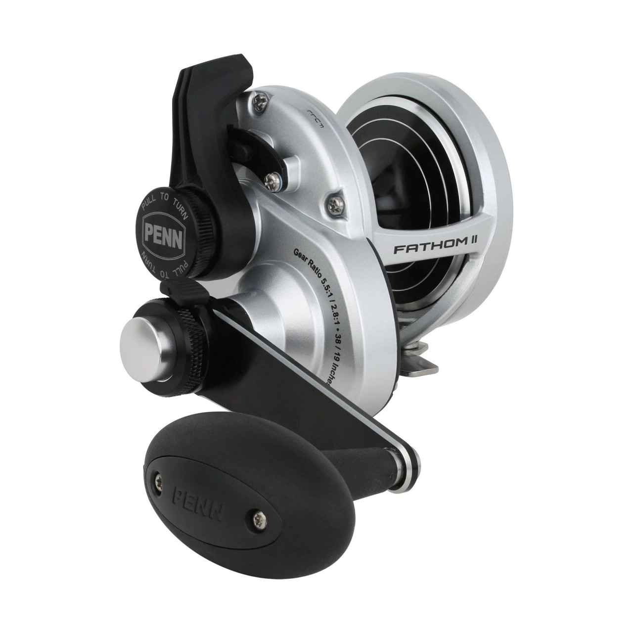 Penn Fathom II 25NLD2 2 Speed Lever Drag Reel Silver