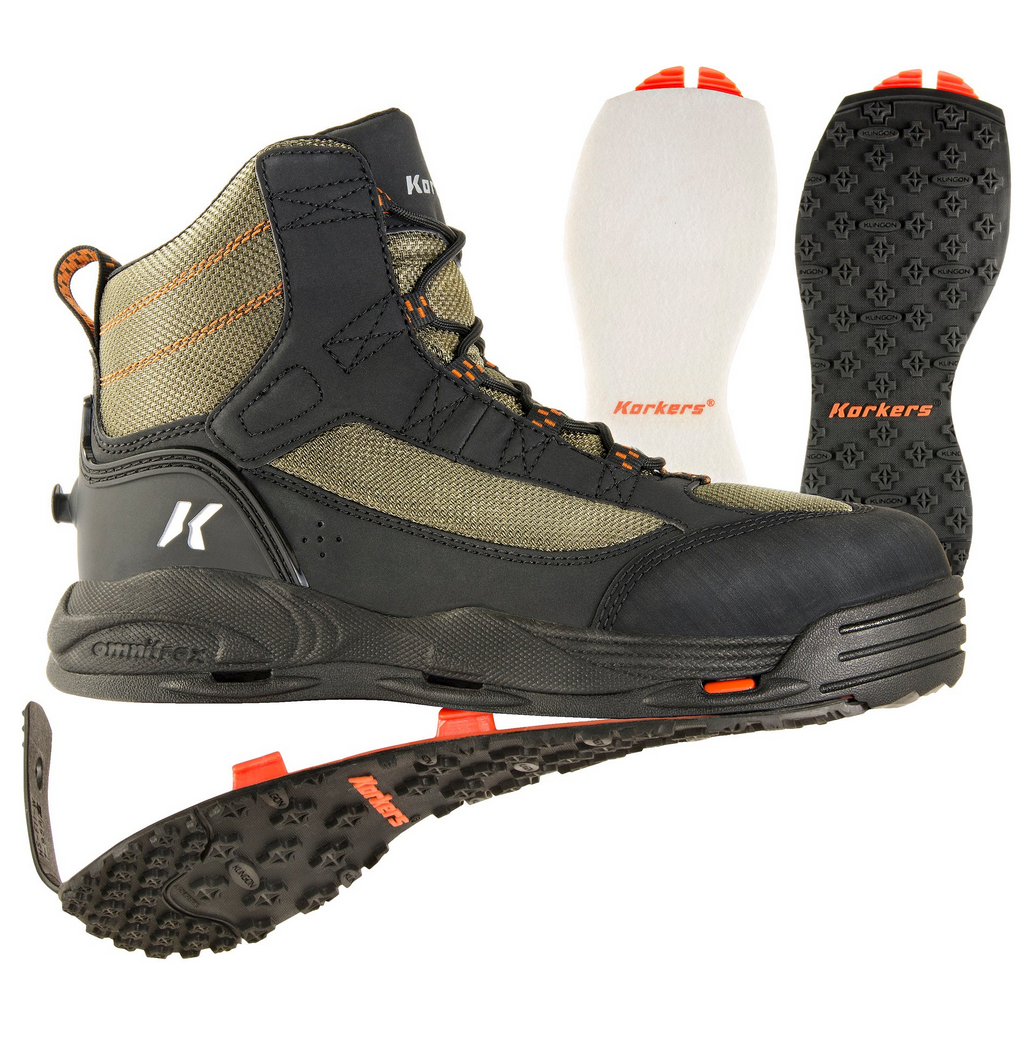 Korkers Greenback Wading Boot w/Felt Sole Sz.13