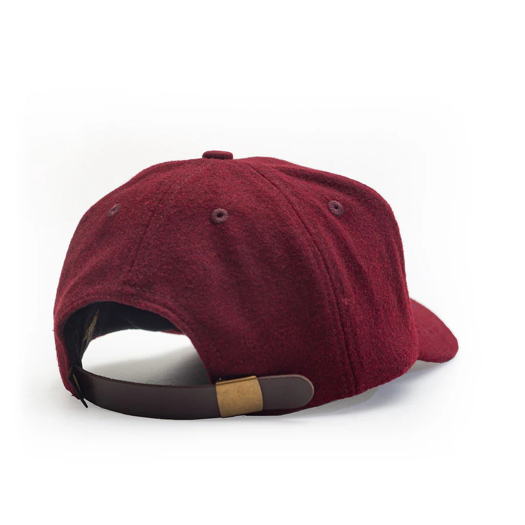 Islander Melton Wool Logo Hat Burgundy