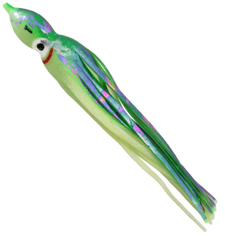 Delta 9" Jumbo Squid Body 2pk Oil Slick/Glow
