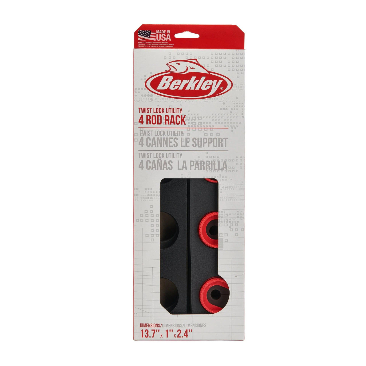 Berkley 4 Rod Wall and Ceiling Rack Twist Lock
