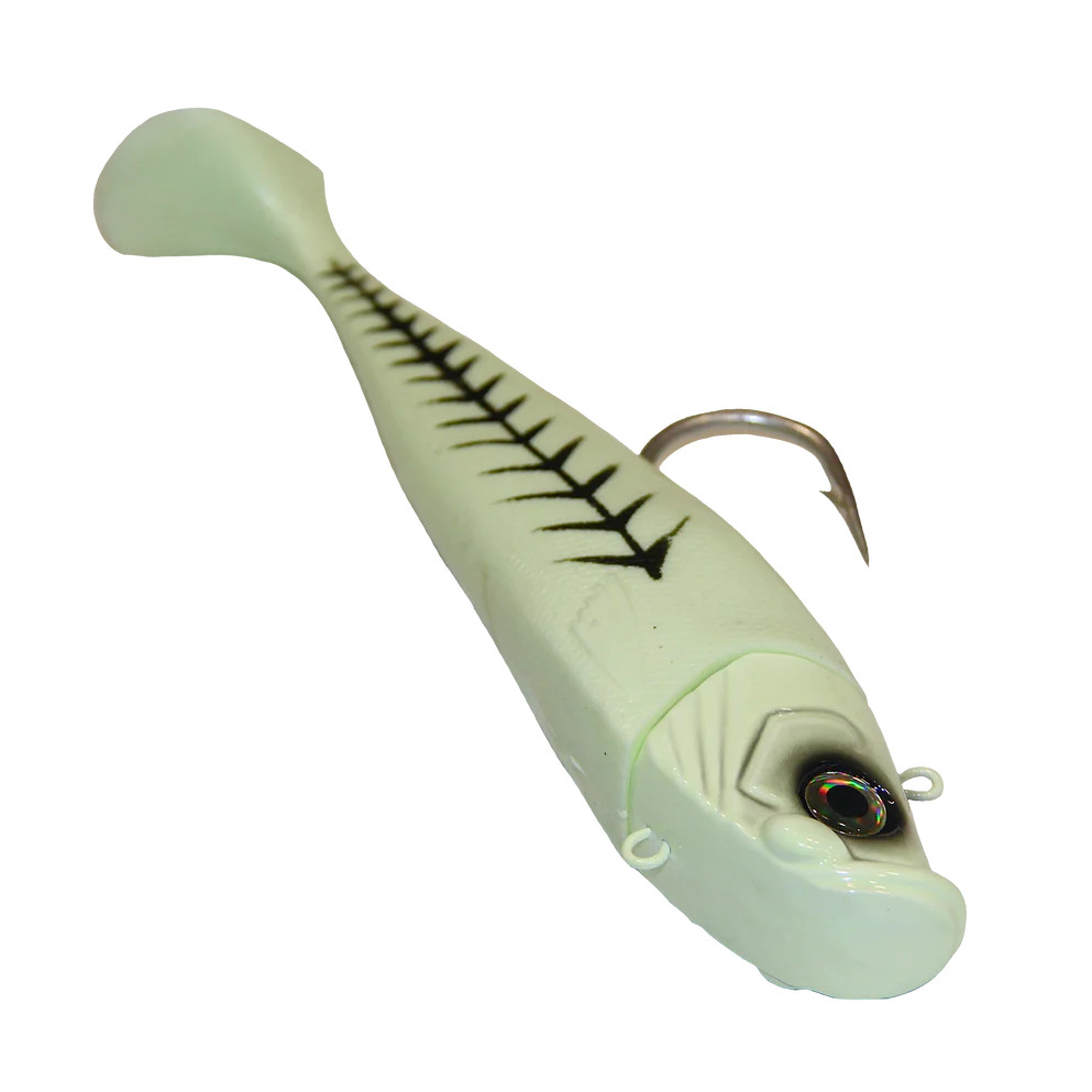 Mega Bite Swim Tail Jig 24oz Goliath Glow Hurricane