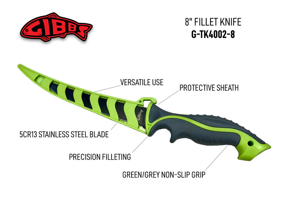 Gibbs 8" Stainless Steel Fillet Knife
