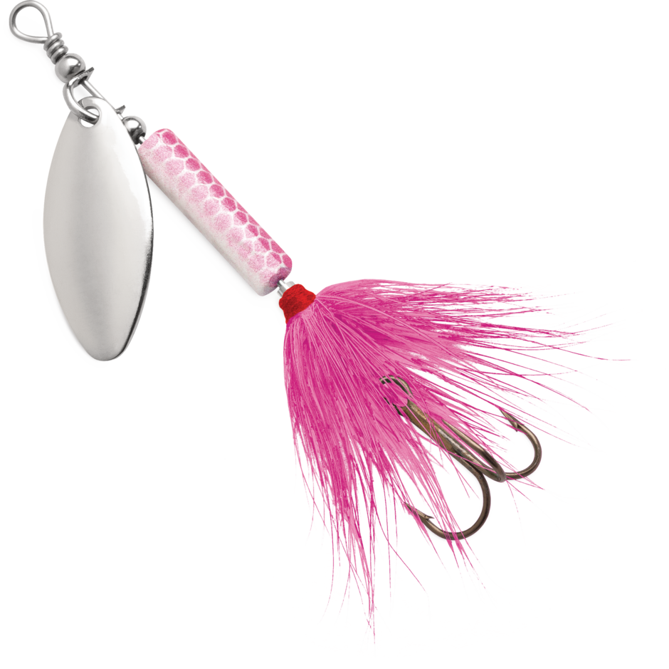 Blue Fox #2 Whip Tail Deep Spinner Pink White