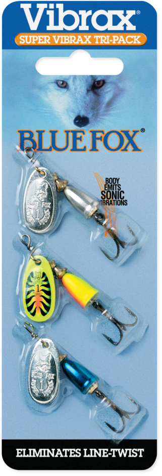 Blue Fox #1 Tri Pack Silver/Chart/SilverBlue