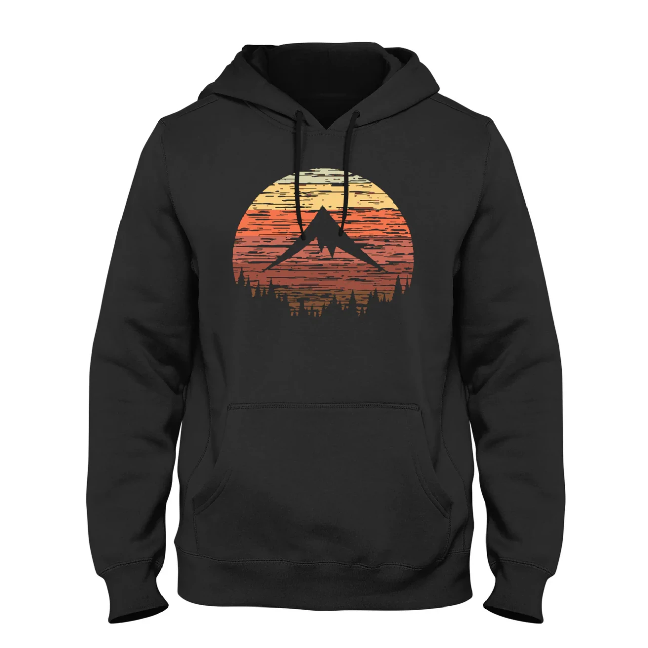 SKRE Retro Sunset Hoodie Black Sz.M