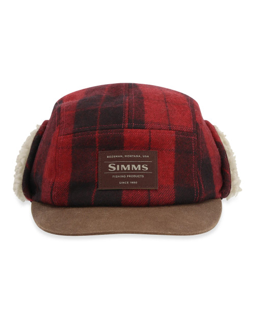 Simms Coldweather Cap Red Buffalo Plaid Sz.L/XL