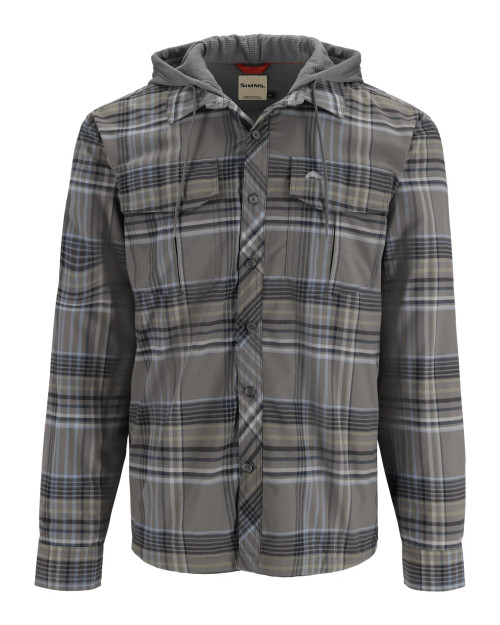 Simms M's Coldweather Hoody Gunmetal Neo Plaid Sz.XL