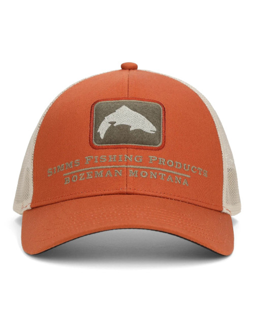 Simms Double Haul Icon Trucker Hat Simms Orange