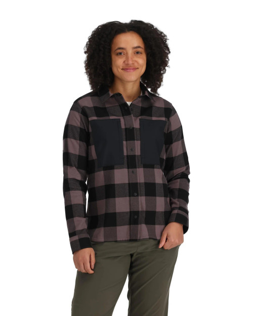 Simms W's Guide Flannel Loden Buffalo Check Sz.L