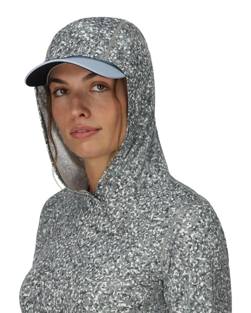 Simms W's Challenger Solar Hoody Pebble Selvedge Sz.S