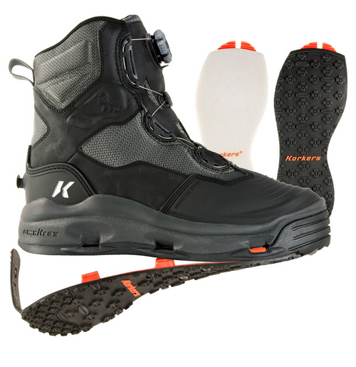 Korkers Darkhorse BOA Wading Boot w/Felt & Kling-On Soles Sz.10