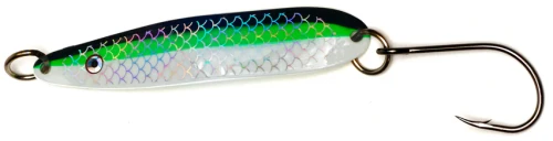 Amundson Slim Shiver Spoon 4" Salmon Camp Glow/UV 2pk