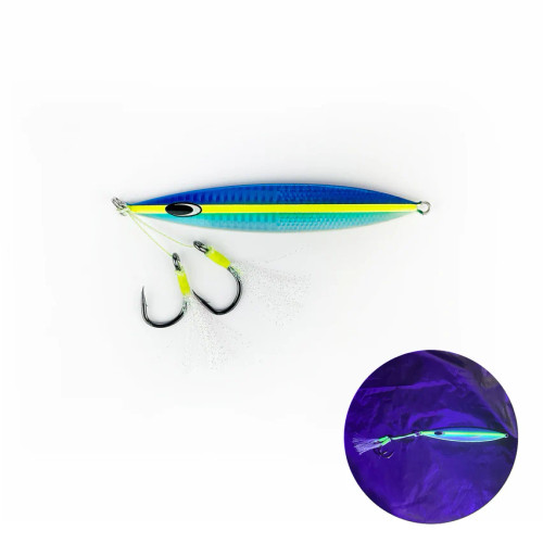 Amundson Slow Pitching Jig Two Faced Blue/Chart Stripe