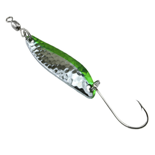 Gibbs Croc 3/16oz Hammered Chrome/Green Stripe