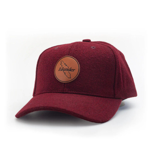Islander Melton Wool Logo Hat Burgundy