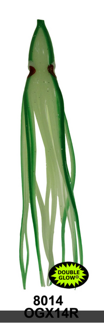 Yamashita Octopus OGX14R Glow/Green Stripes 5pk