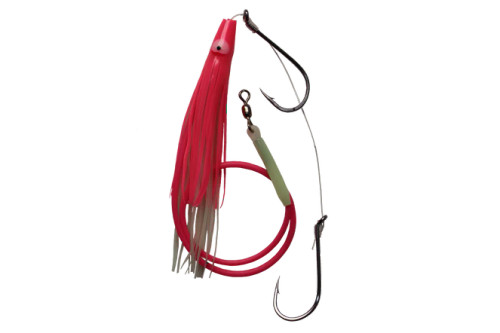 Delta Tackle Guide Series Hali Rig 11/0 Pink Glow Skirt