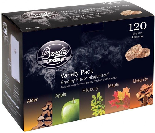 Bradley Smoker Bisquettes 120pk Variety Pack