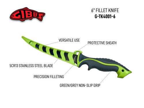 Gibbs 6" Stainless Steel Fillet Knife