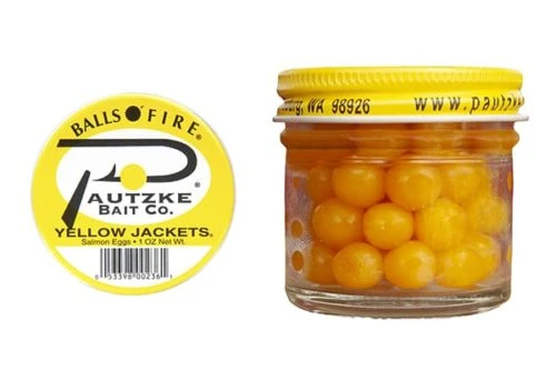 Pautzke Balls O' Fire Salmon Eggs Yellow Jackets