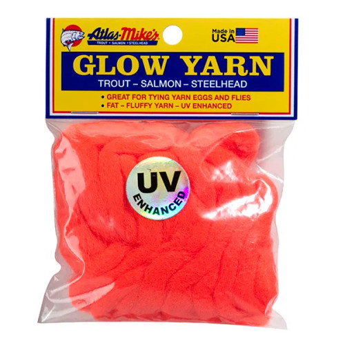 Atlas Mike's UV Glow Yarn Flame Red