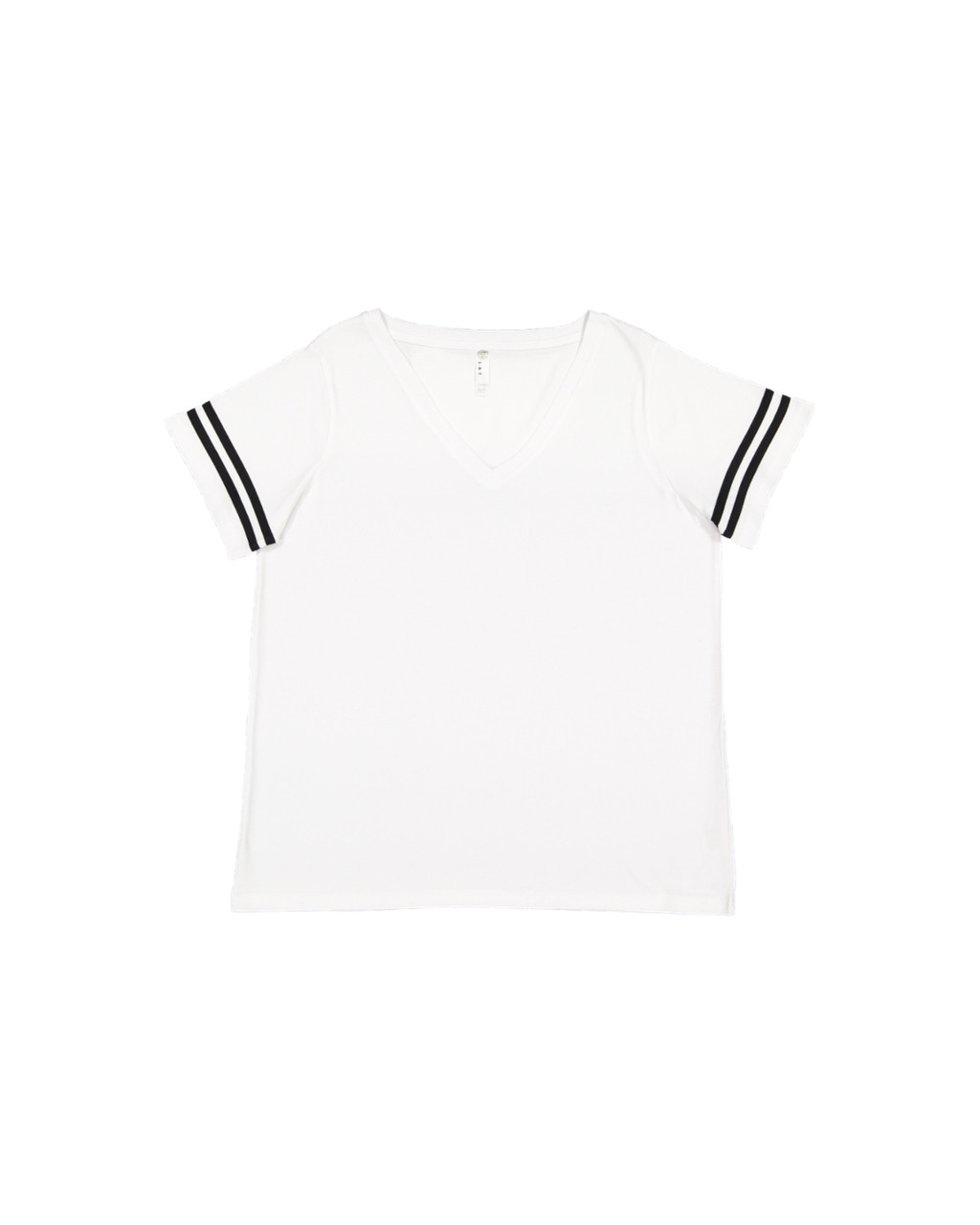 LAT 3537 - Women's Football V-Neck Fine Jersey Tee