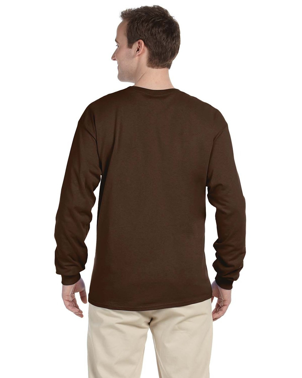 Fruit of the Loom 4930 Adult 5 oz. HD Cotton™ Long-Sleeve T-Shirt ...