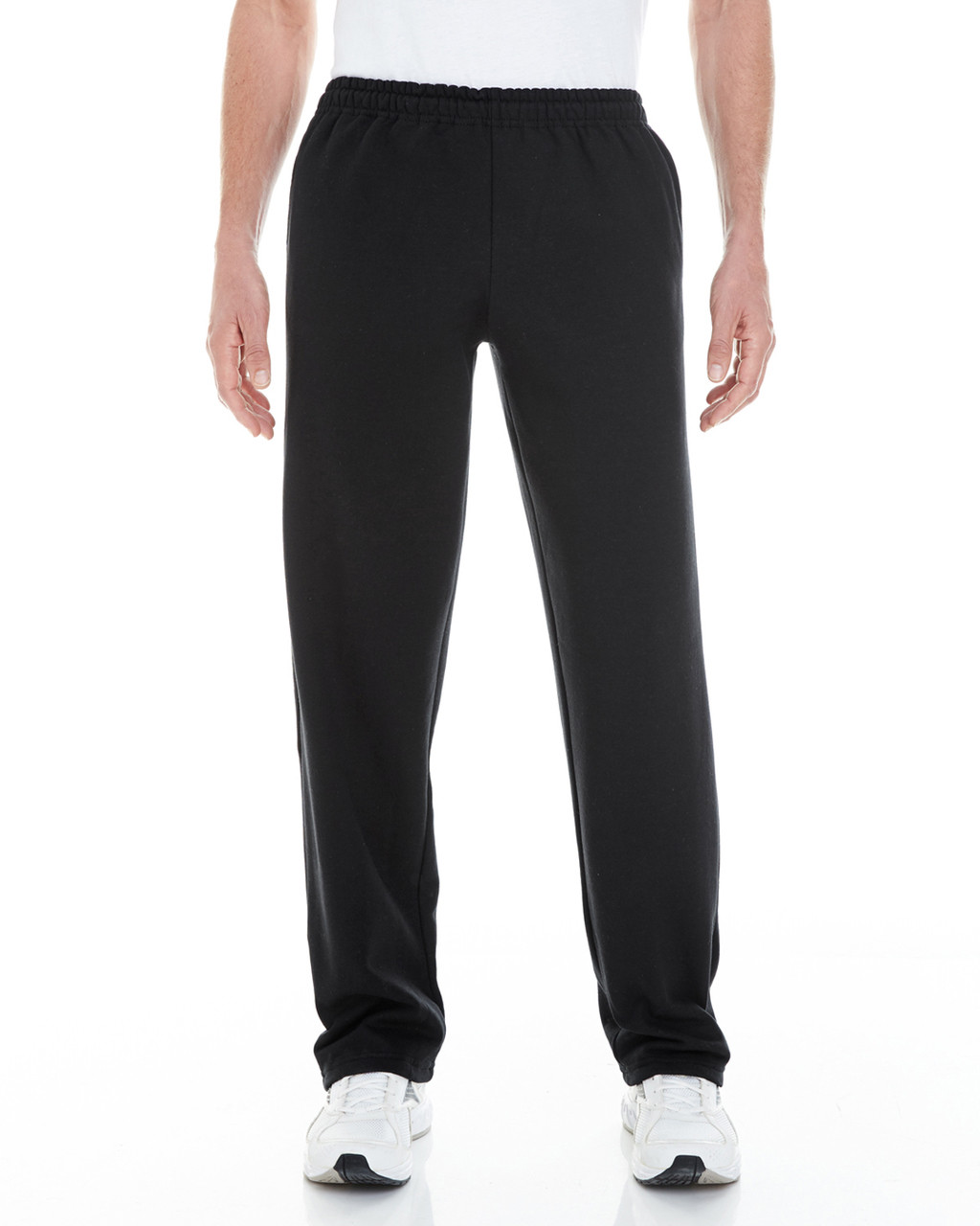 Style G18300 Gildan Mens Fleece Open Bottom Sweatpants with Pockets