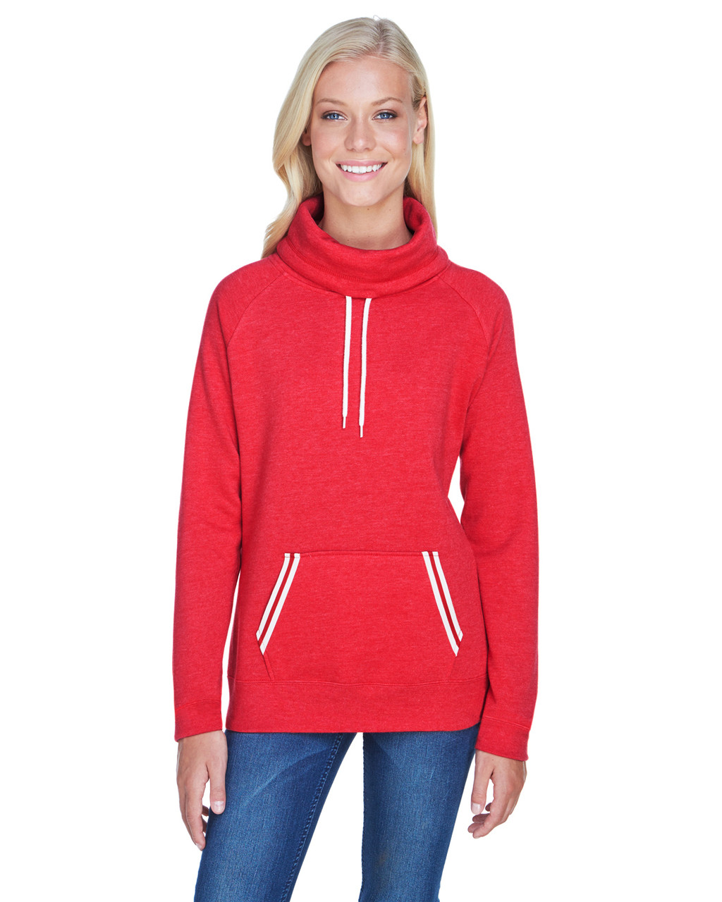 J America JA8653 Ladies' Relay Cowl Neck - ClothingAuthority.com