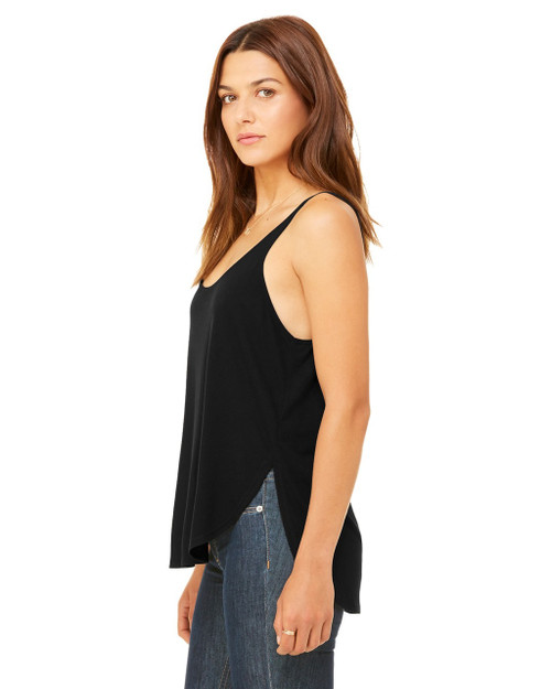 Bella+Canvas Women's Flowy Racerback Tank - Soft Poly-Viscose Blend Lightweight Top