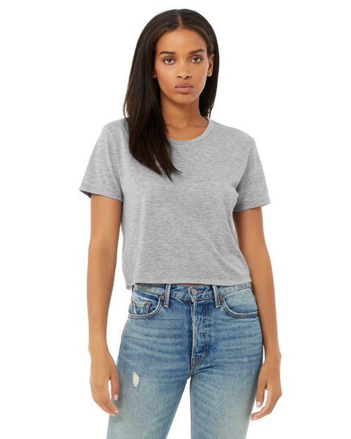 Bella + Canvas B8882 Ladies' Flowy Cropped T-Shirt - ClothingAuthority.com