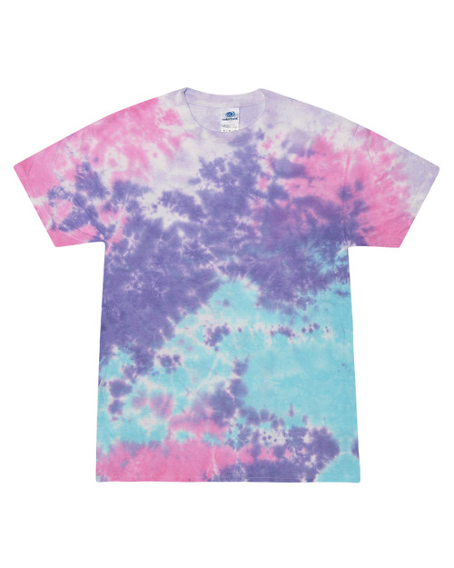 Mint Pink Spiral Tie Dye T-Shirts Kids