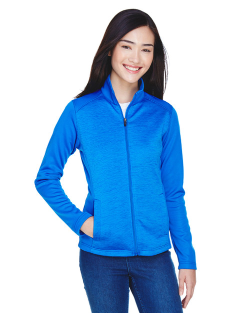 Devon&Jones DG796W Ladies Colorblock M lange Fleece Full Zip