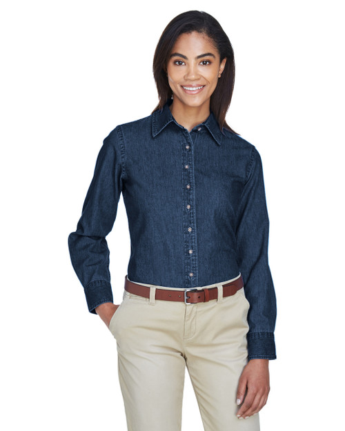 ladies dark denim shirt