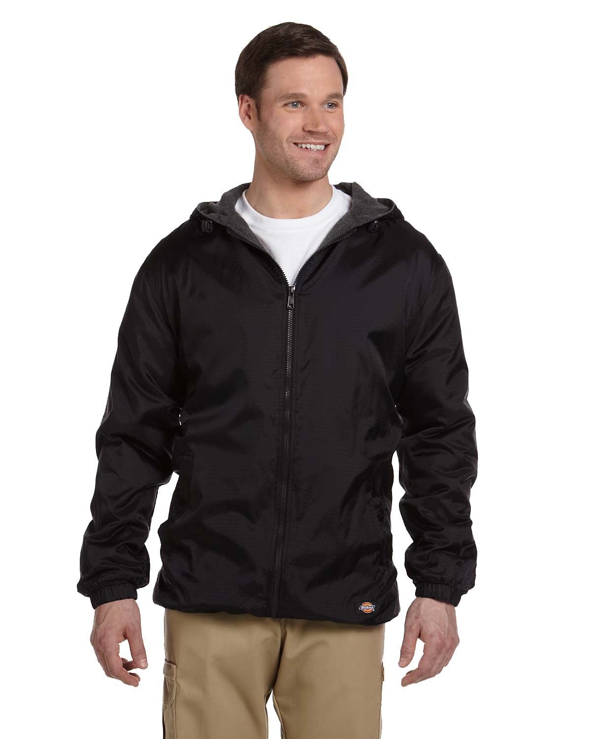 Dickies 33237 Men's FleeceLined Hooded Nylon Jacket