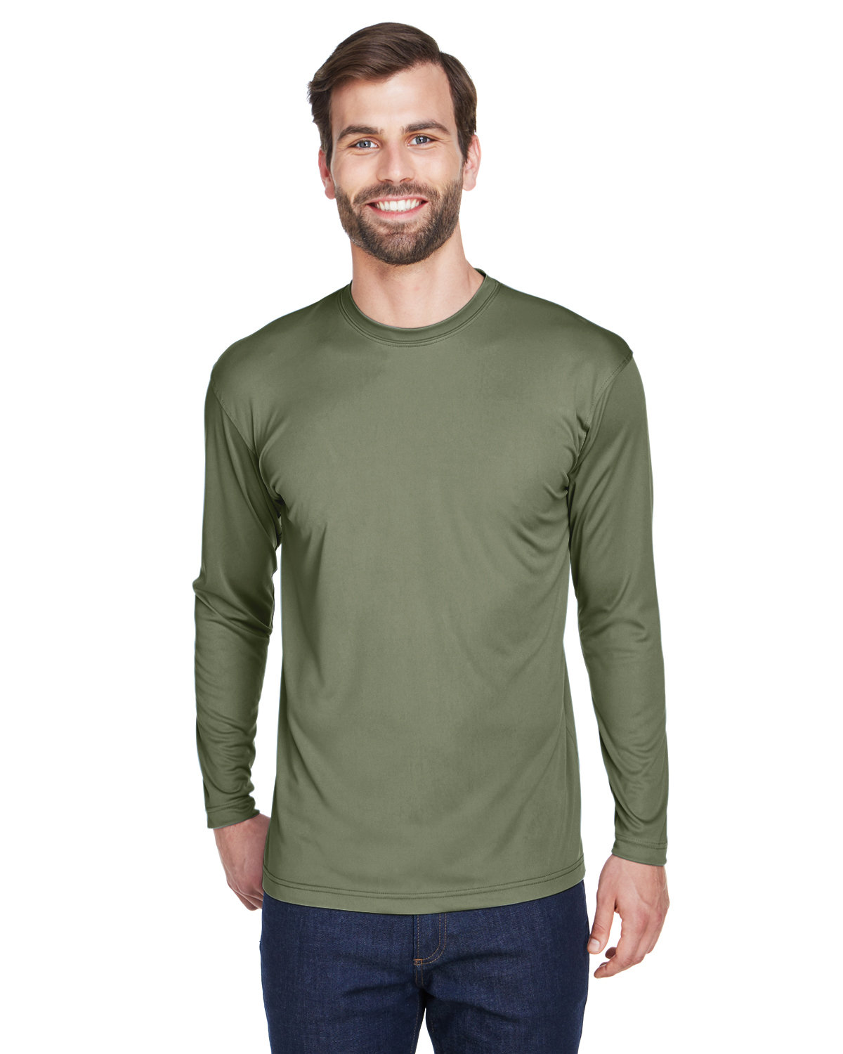 UltraClub 8422 Long Sleeve Performance Interlock TShirt