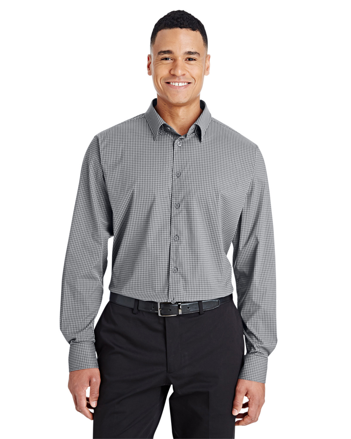 Ｙ25351 GRAPHIC CHECK SHIRTS Devon & Jones DG535 CrownLux Performance™ Men's Tonal Mini Check Shirt