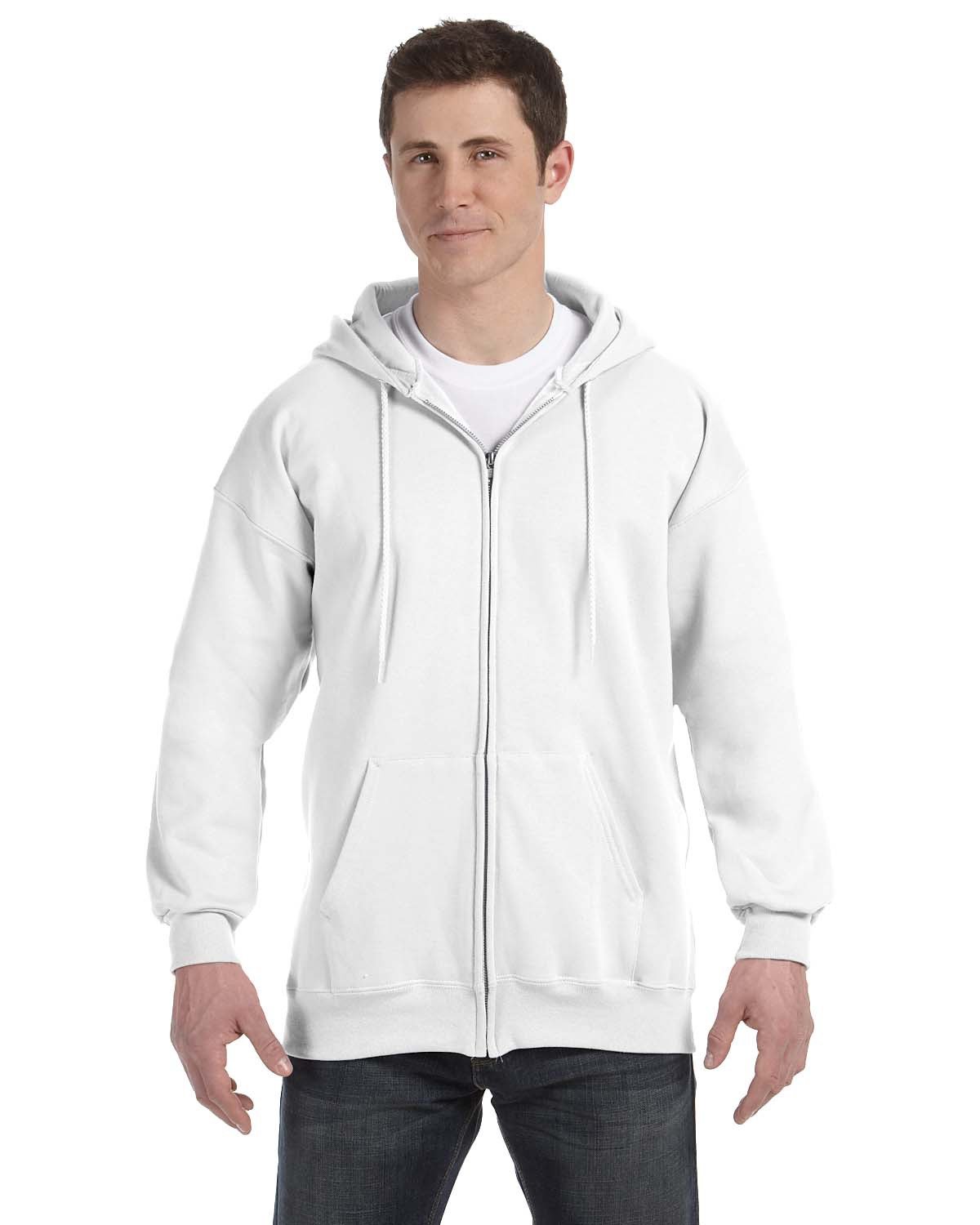 Hanes F280 Adult 9.7 oz. Ultimate Cotton® 90/10 Full-Zip Hood