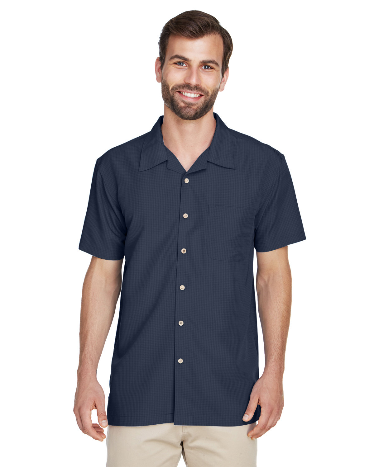Talgo8輌 HO スペインのTEE Harriton M560 Men's Barbados Textured Camp Shirt