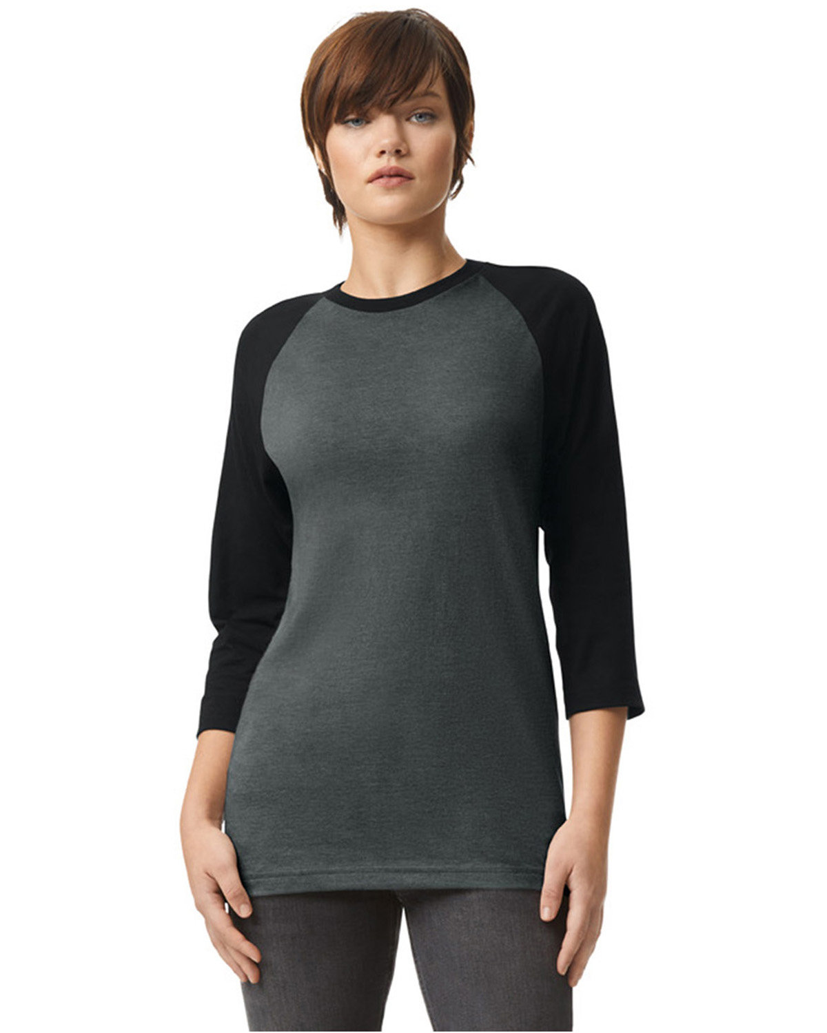 American Apparel 2003CVC Unisex CVC Raglan TShirt