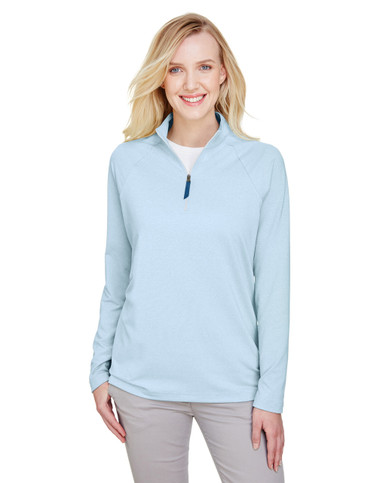 Devon & Jones DG480W Performance Ladies Stripe Quarter Zip