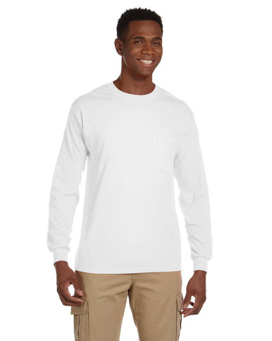 Gildan G241 Adult Ultra Cotton 6 oz LongSleeve Pocket TShirt